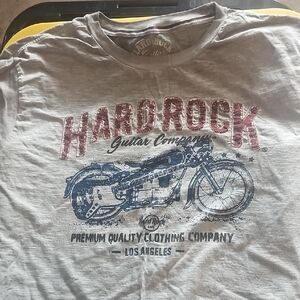 Hard Rock Guitar Gray and Red Motorcycle Tee